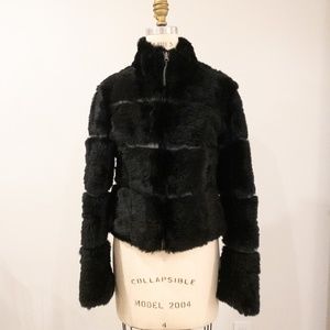 June Black Rabbit Fur Jacket